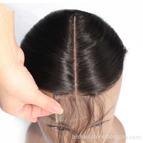 Hair wholesalers Virgin human Hair Closure Human 2x6 lace closure for black woman straight middle part in stock